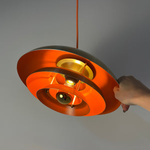 Lamellenlampe gold orange aus Dänemark