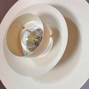 Lamellenlampe Dänemark cremeweiss