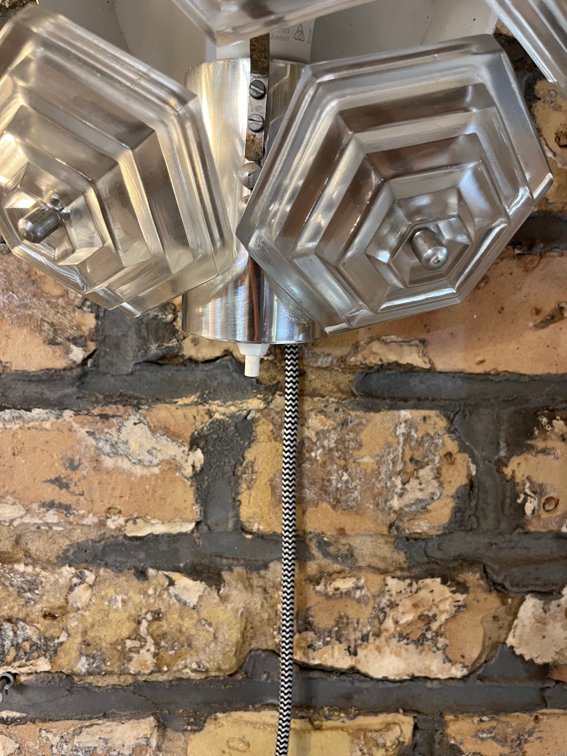 Wandlampe Eiskristall von VEB Kristallleuchtenbau Ebersbach
