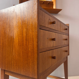 Set: Kommode mit Spiegel Teak