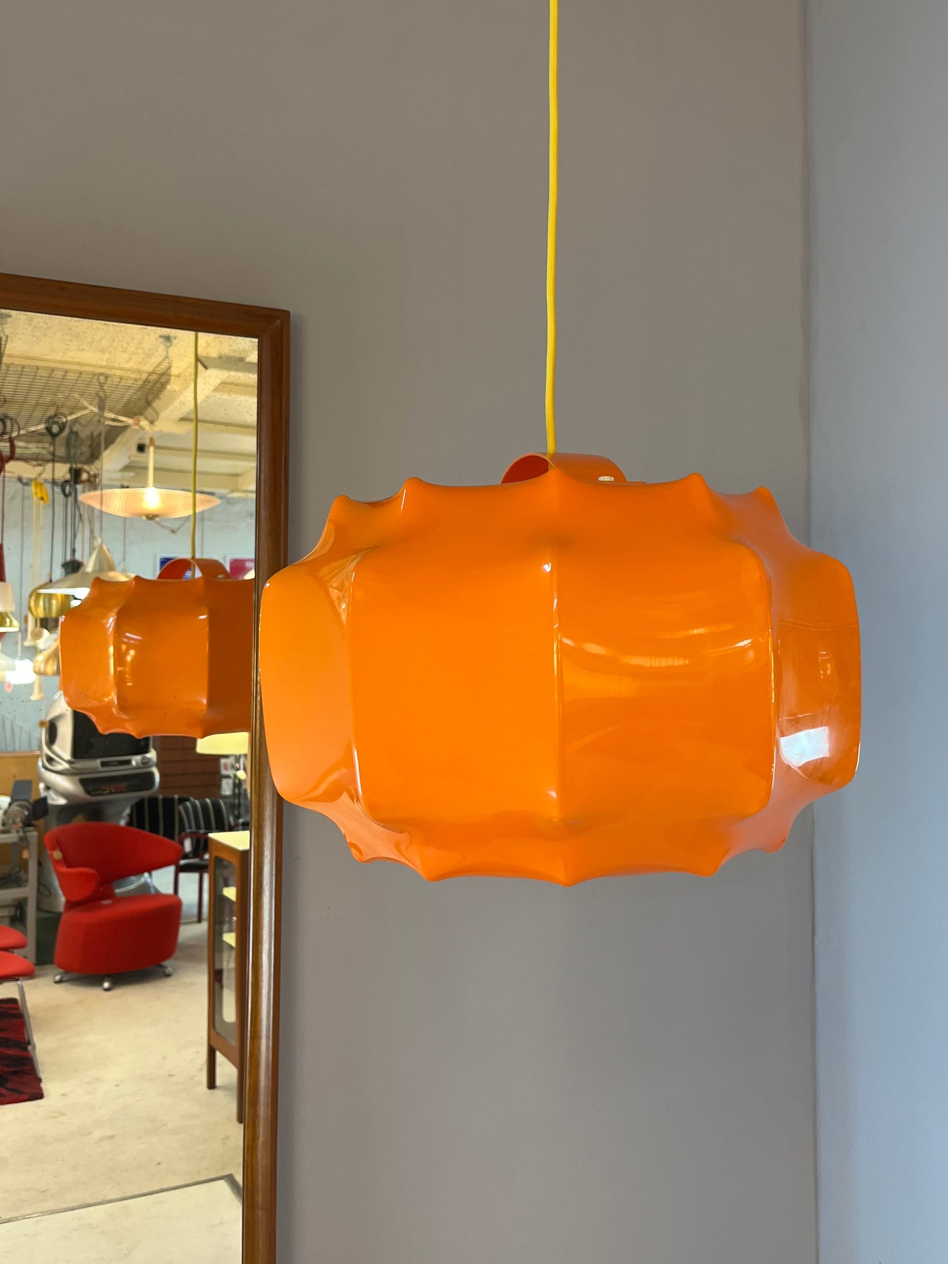 Hängelampe orange Kunststoff von Ilka Plast