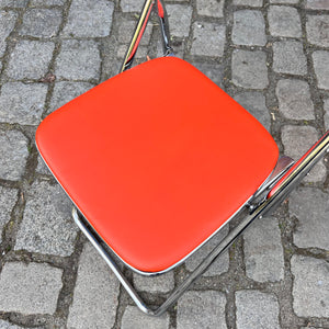 Klappstuhl rot Chrom von Camel Steel Products