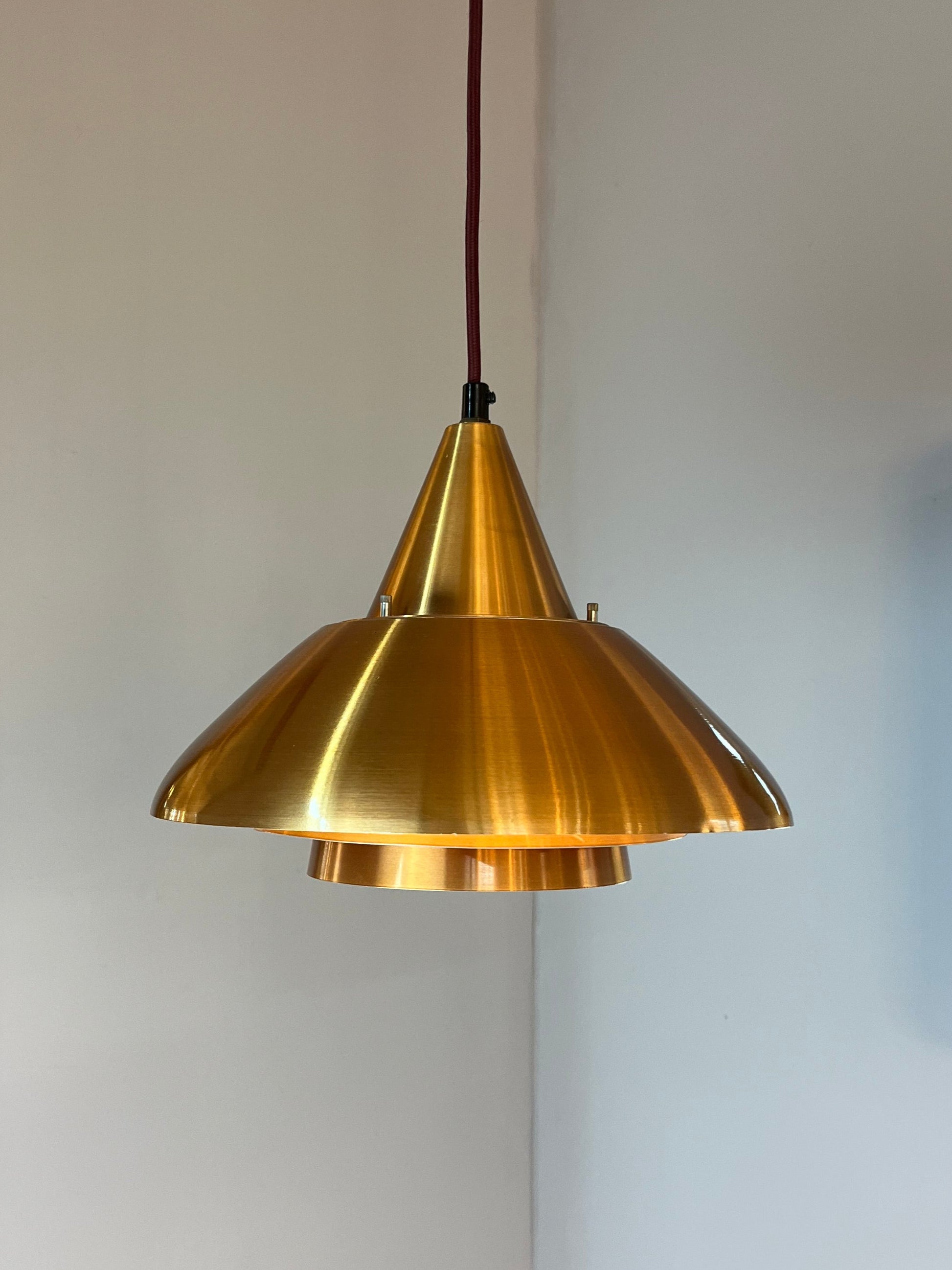 Hängelampe orange Kupfer