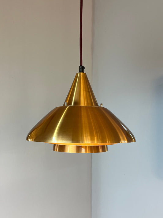 Hängelampe orange Kupfer