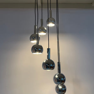 Kaskadenlampe 7-flammig Chrom von Richard Essig