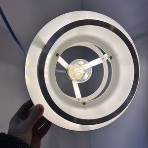 Lamellenlampe Trava schwarz silber von Carl Thore für Granhaga