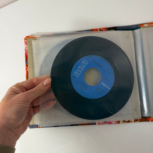Schallplattenmappe floral für Vinyl Singles