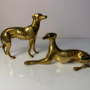 Set: 2 Windhunde Messing aus Dänemark