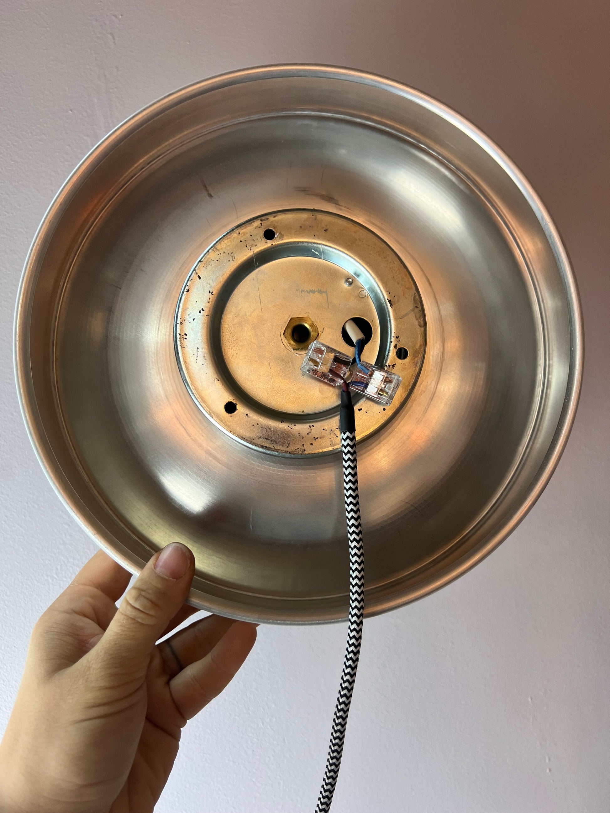 Wandlampe Diskus 25 cm weiß von Charlotte Perriand für Honsel
