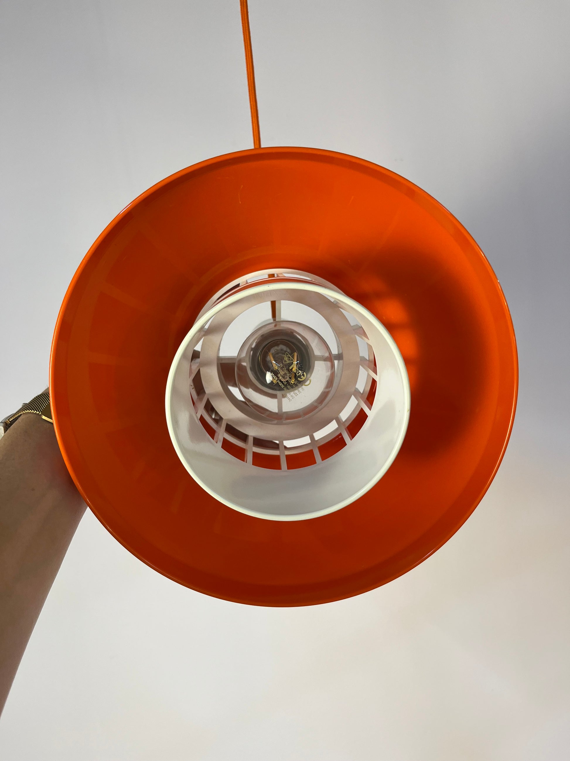 Hängelampe Modell 854 orange Kunststoff von Lyskær Belysning