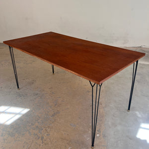Esstisch Schreibtisch Teak mit original Hairpinlegs