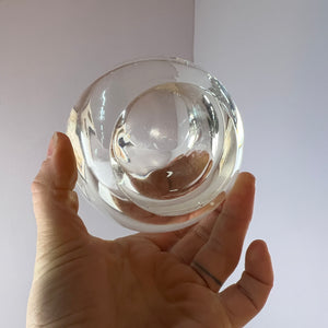 Kugelascher transparent Pressglas