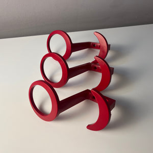 Set: 3x Wandhaken rot