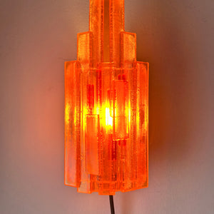 Wandlampe orange von Claus Bolby für Cebo