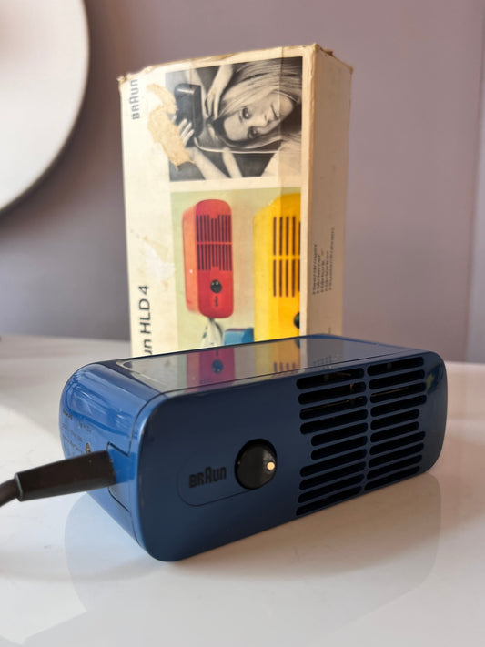 Reisefön HLD 4 blau von Dieter Rams für BRAUN