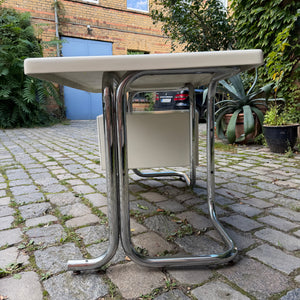 Schreibtisch weiß Fiberglas Chrom von 2 INN Lissone