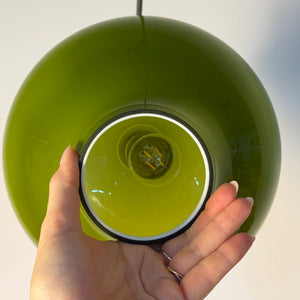 Hängelampe grün Glas von Hans-Agne Jakobsson für Staff