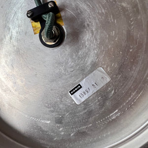 Tischlampe grün weiß Glas von Doria