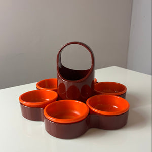 Snack Tablett Menage Aperitivo rot orange von EMSA