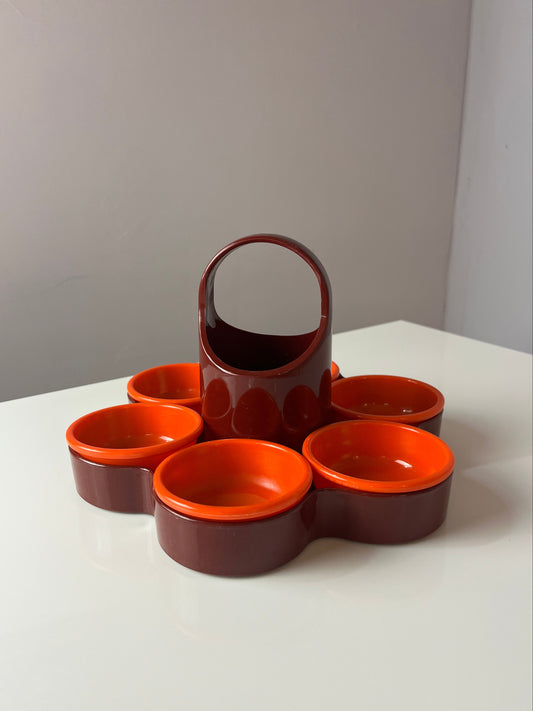 Snack Tablett Menage Aperitivo rot orange von EMSA