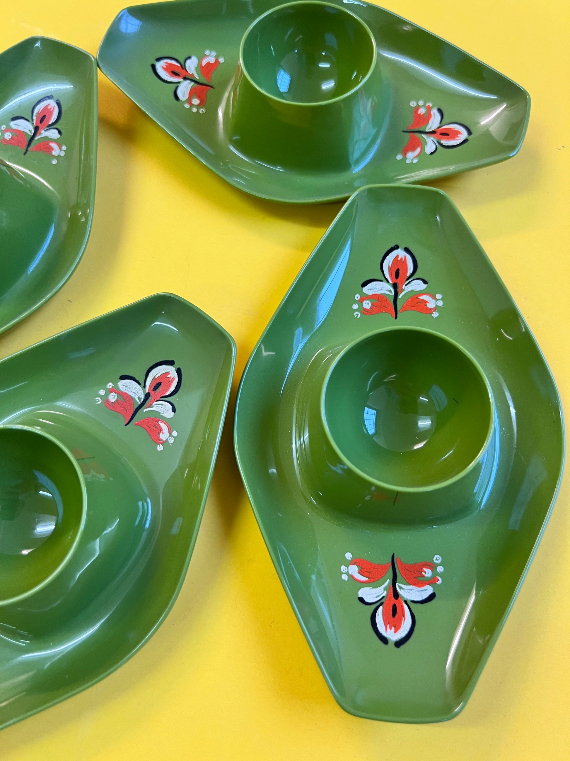 Set: 4x Eierbecher stapelbar grün von Kayser Westdeutschland