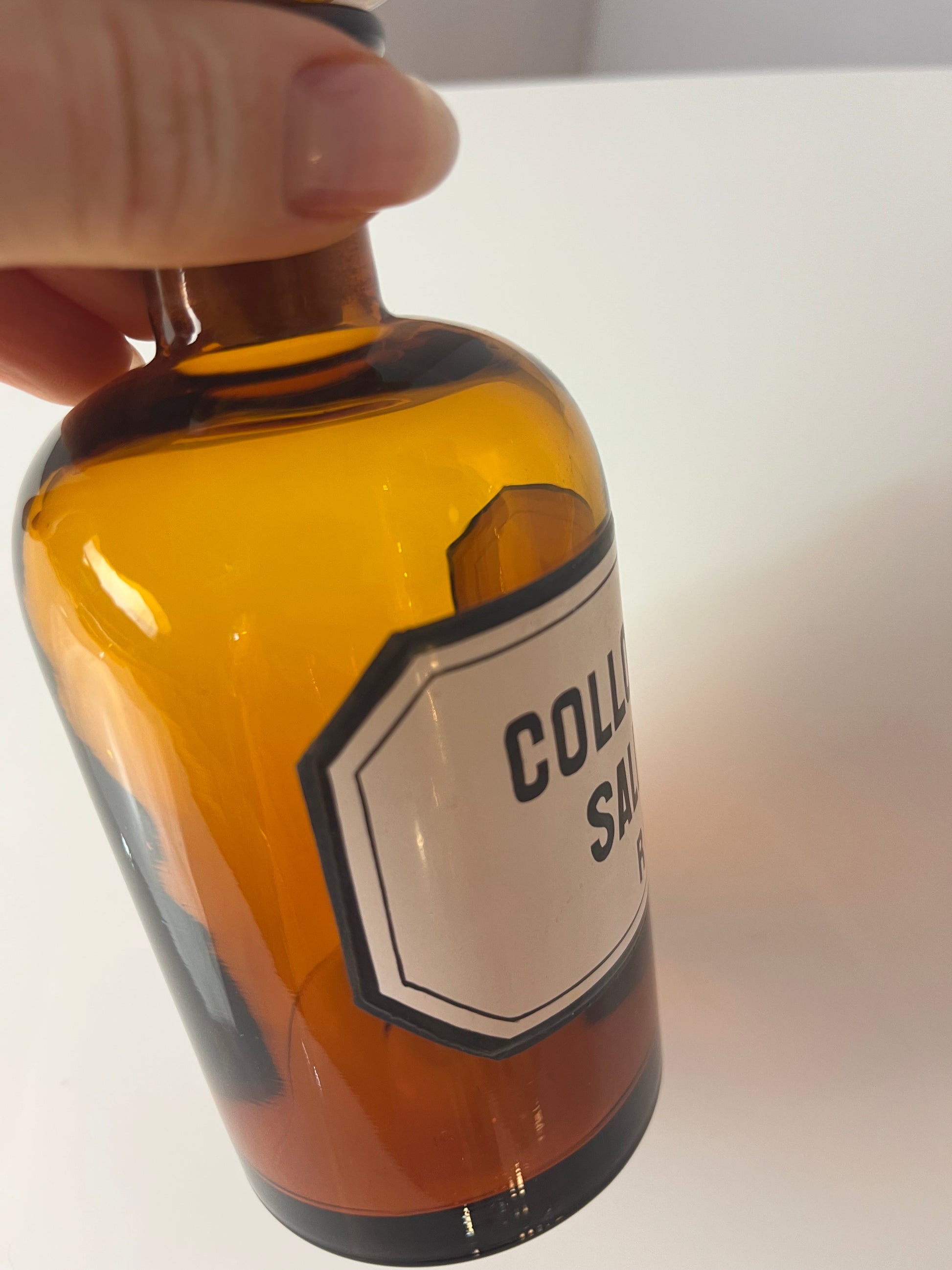 Apothekerglas Collodium Salicylic. RF braun