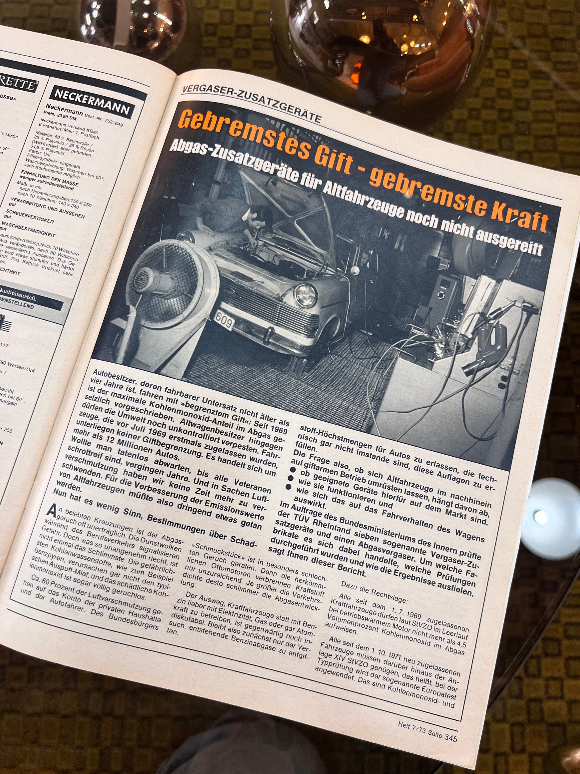Stiftung Warentest Zeitschrift Juli 1973