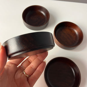 Set: 4x Schale stapelbar Palisander