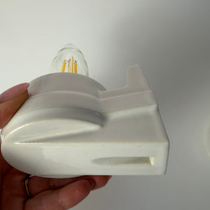 Set: 2x Wandlampe Modell 6080 weiß von Sigvard Bernadotte für Ifö