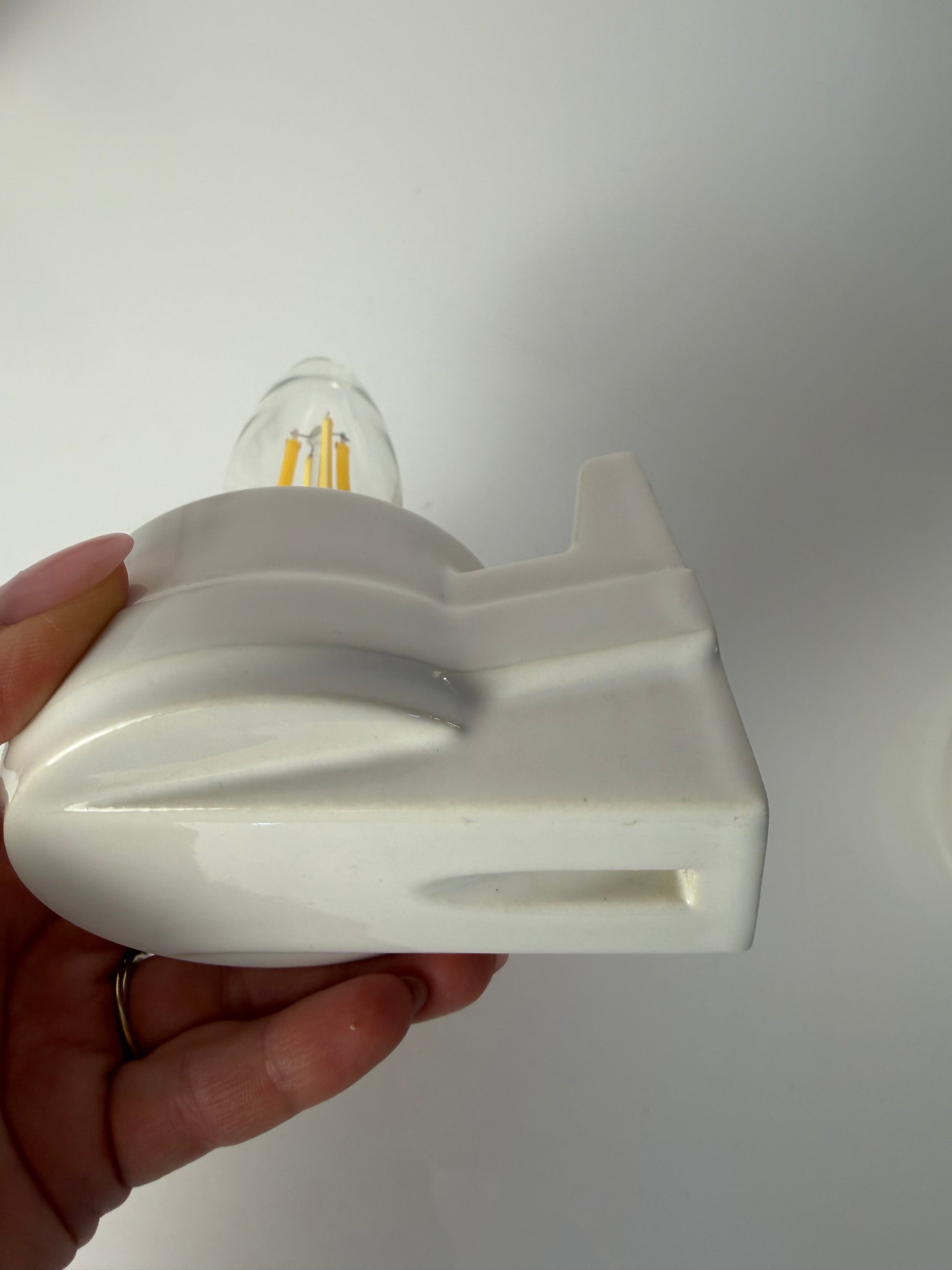 Set: 2x Wandlampe Modell 6080 weiß von Sigvard Bernadotte für Ifö