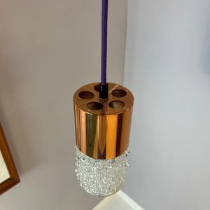 Hängelampe Bubbleglas Kupfer von VEB NARVA