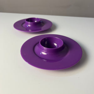 Set: 2x Eierbecher lila stapelbar