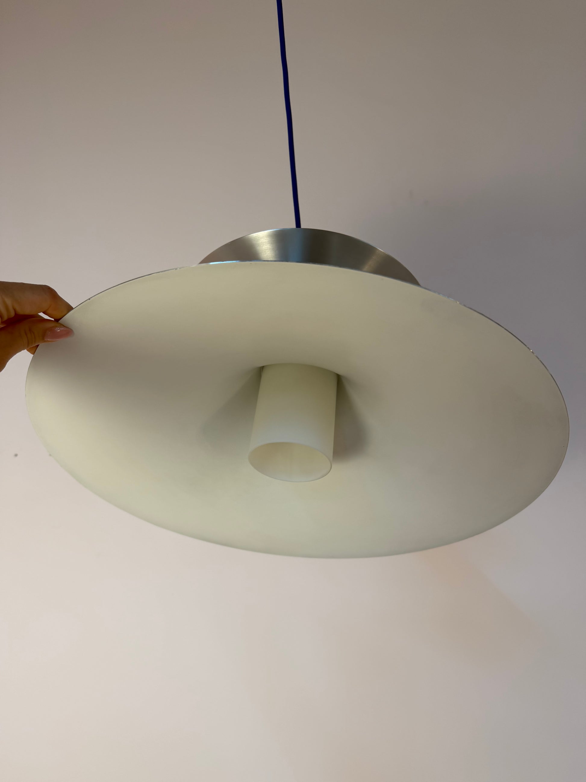 Lamellenlampe silber aus Dänemark