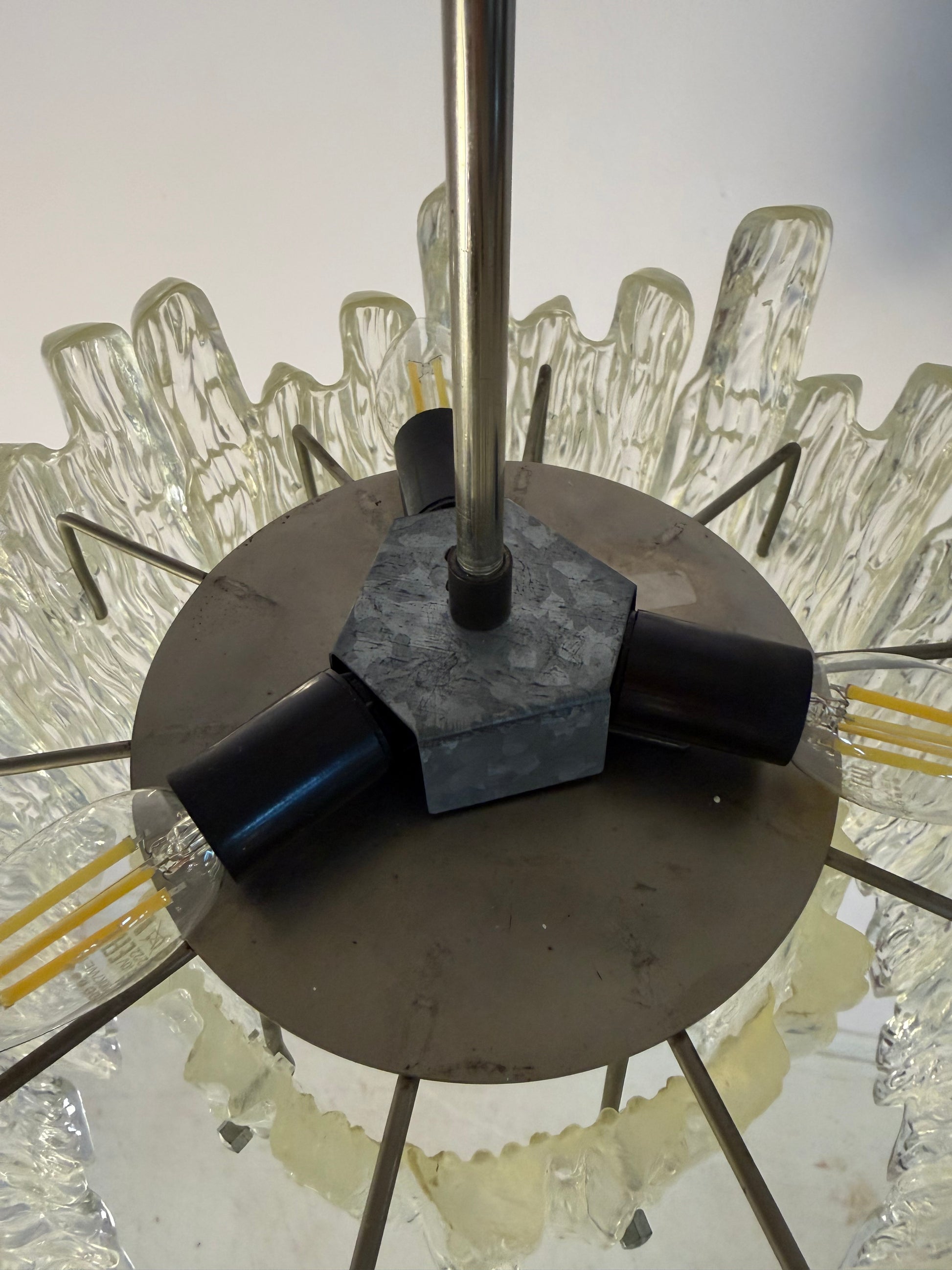 Kronleuchter Eisglas Acryl von VEB Narva