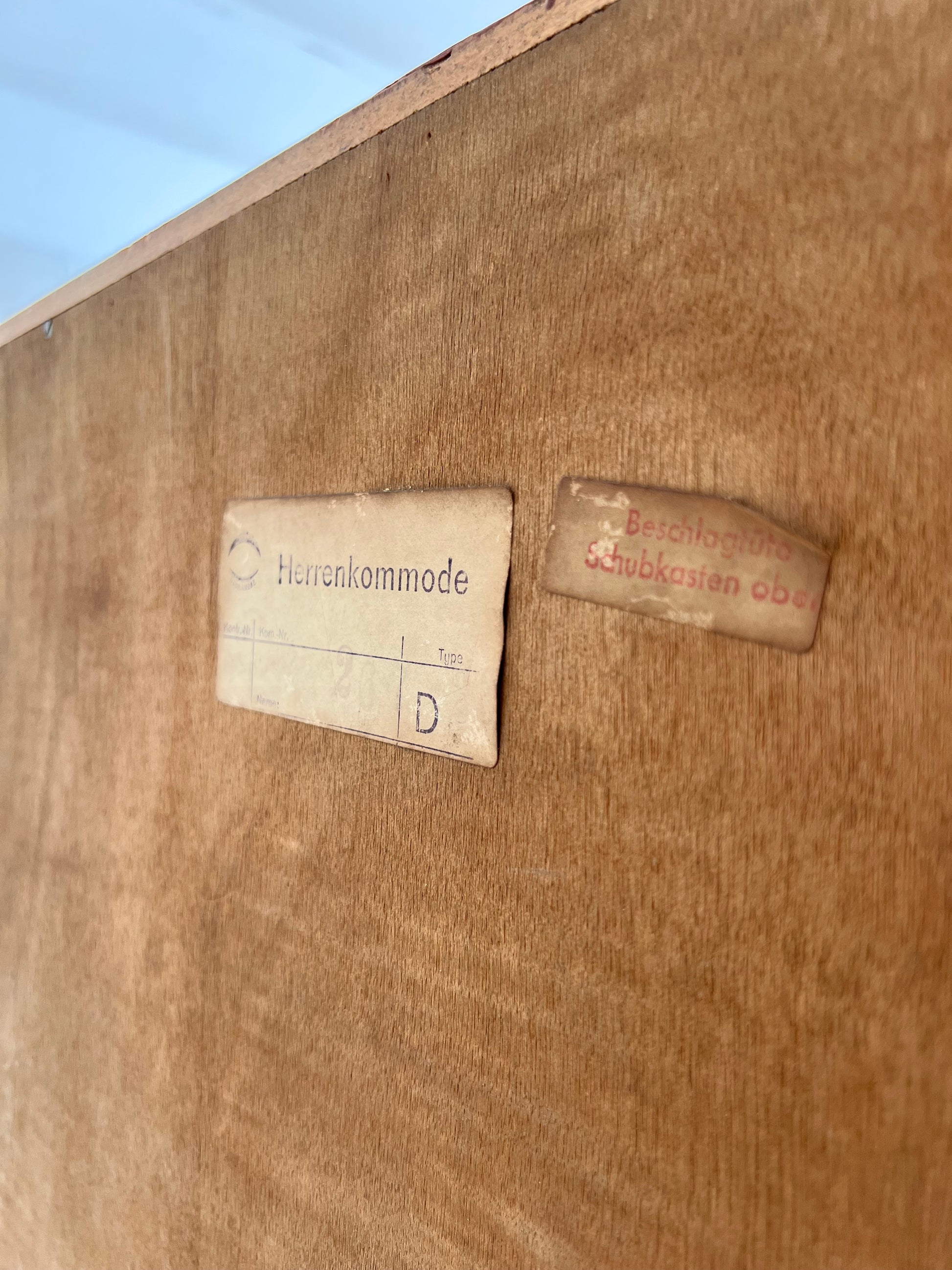 Wäscheschrank Modell Herrenkommode von Gebr. Lübke