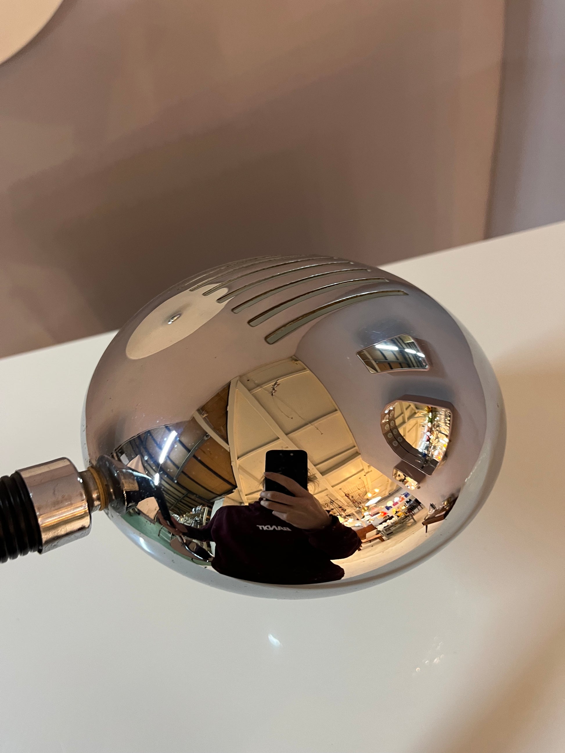 Tischlampe Gooseneck Chrom schwarz von Herda