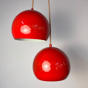 Set: 2x Kugellampe rot aus Dänemark