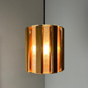 Hängelampe Teak Kupfer von Werner Schou für Coronell Elektro