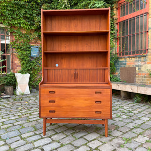 Bücherregal Teak mit Sekretär von Johannes Sorth für Nexø