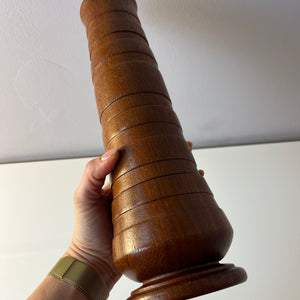 Stapelbare Vase Teak aus Dänemark
