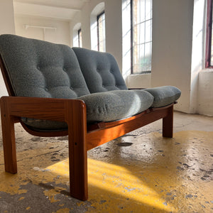 Sofa grau von Yngve Ekström für Swedese