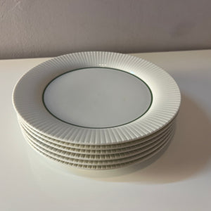Set: 6x Kuchenteller Modulation Secunda grün von Tapio Wirkkala für Rosenthal