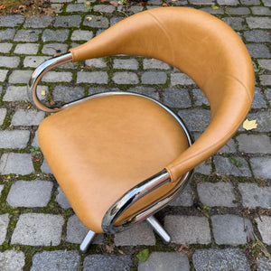 Drehstuhl Chrom Leder von Olymp