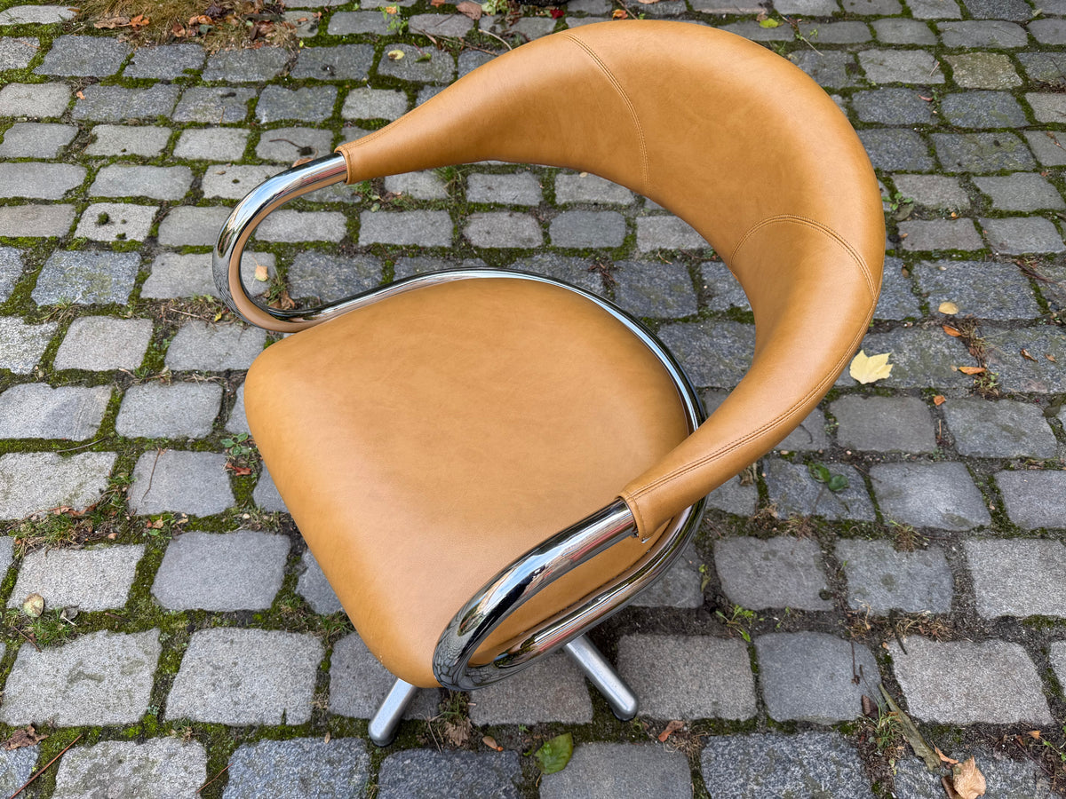 Drehstuhl Chrom Leder von Olymp