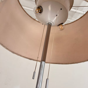 Stehlampe Chrom mit Stoff-Schirm von STAFF