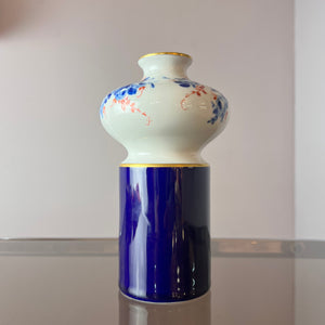 Vase blau weiß Porzellan von Unterweissbach