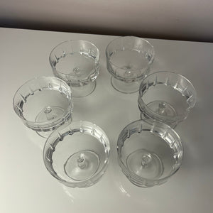 Set: 6x Champagnerschale Kristallglas