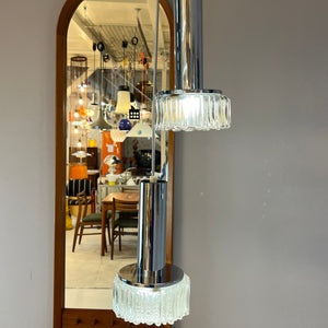Pendelleuchte Modell P105 Glas Chrom von STAFF