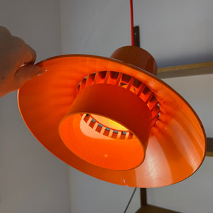 Hängelampe Solar orange Kunststoff von Svend Middelboe für Nordisk Solar