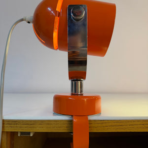 Klemmlampe / Wandlampe Combi Lux orange Chrom von Stanislav Indra für Lidokov Boskovice